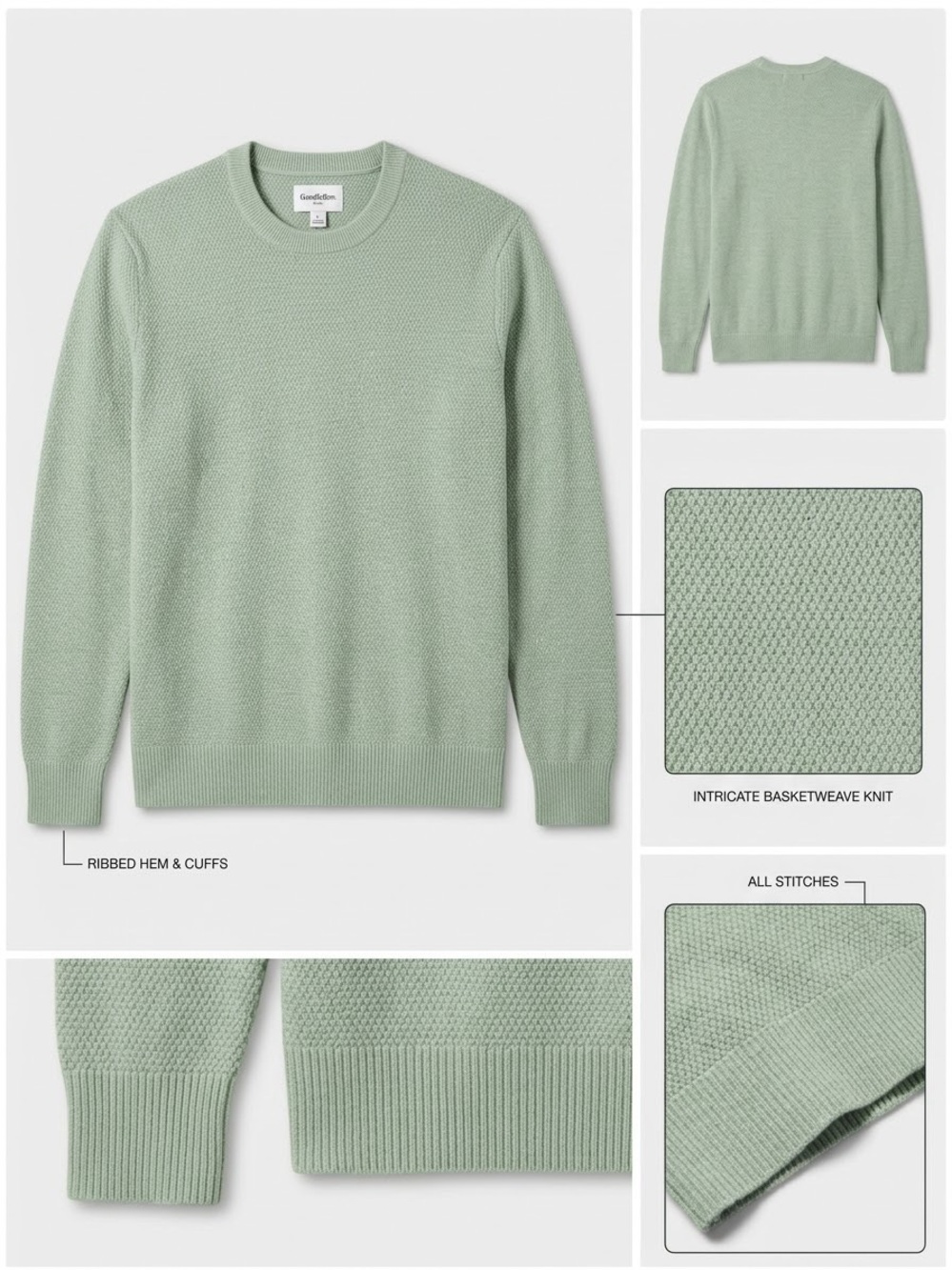 Goodfellow & Co Men's Mint Green Crewneck Sweater
